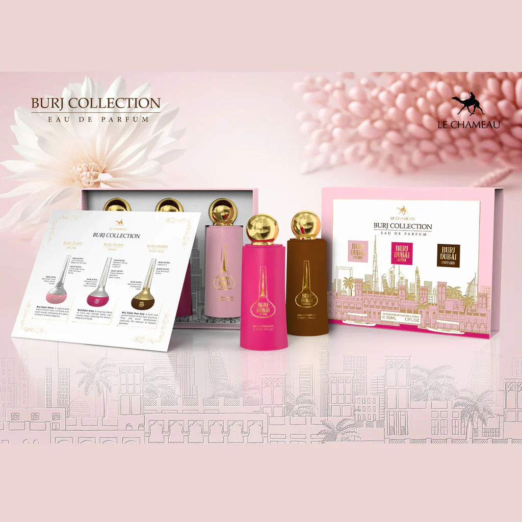 Le Chameau Burj Collection Geschenkset – 3x 50ml Eau de Parfum
