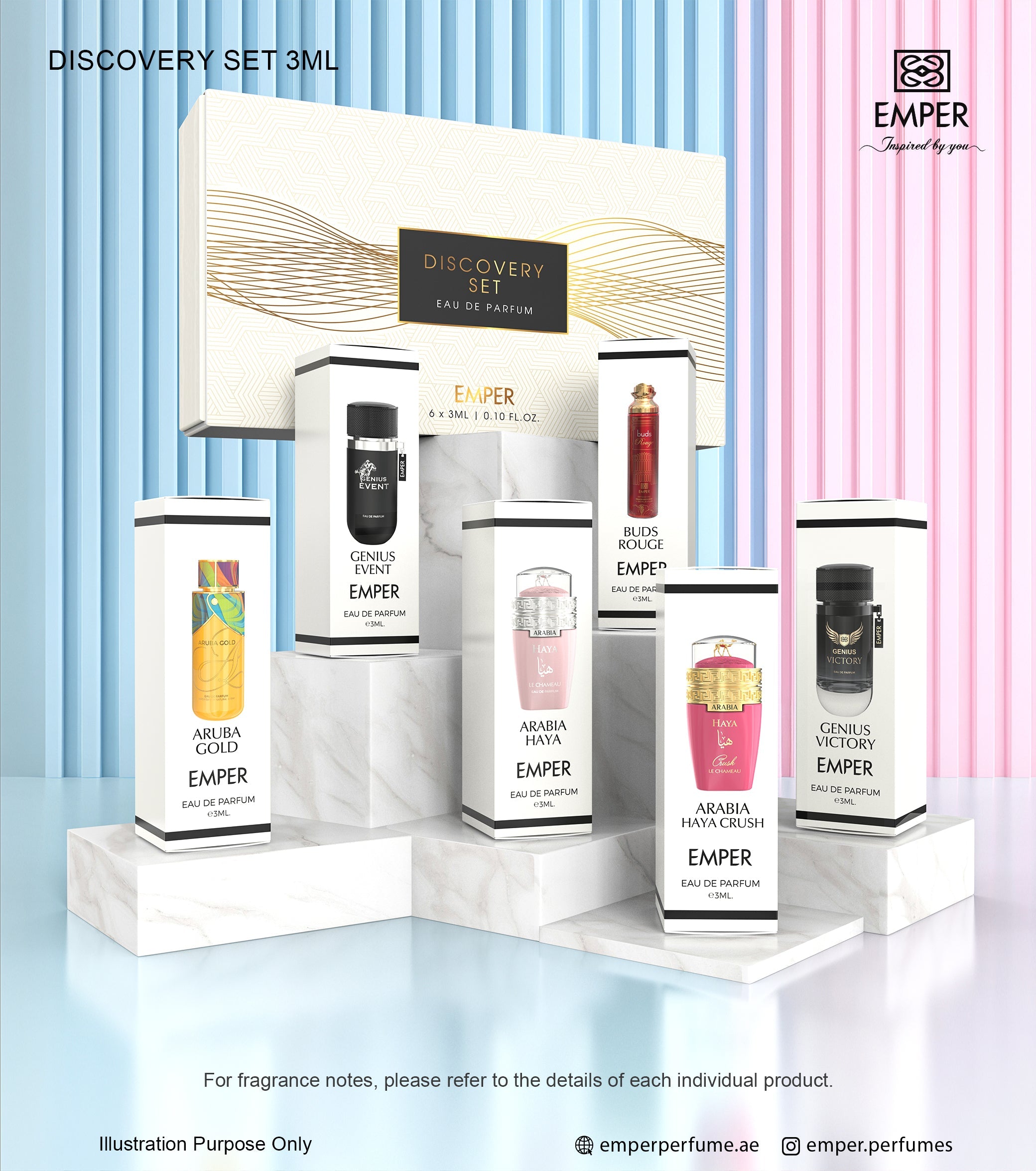5 x Emper 3ML DISCOVERY SET 5