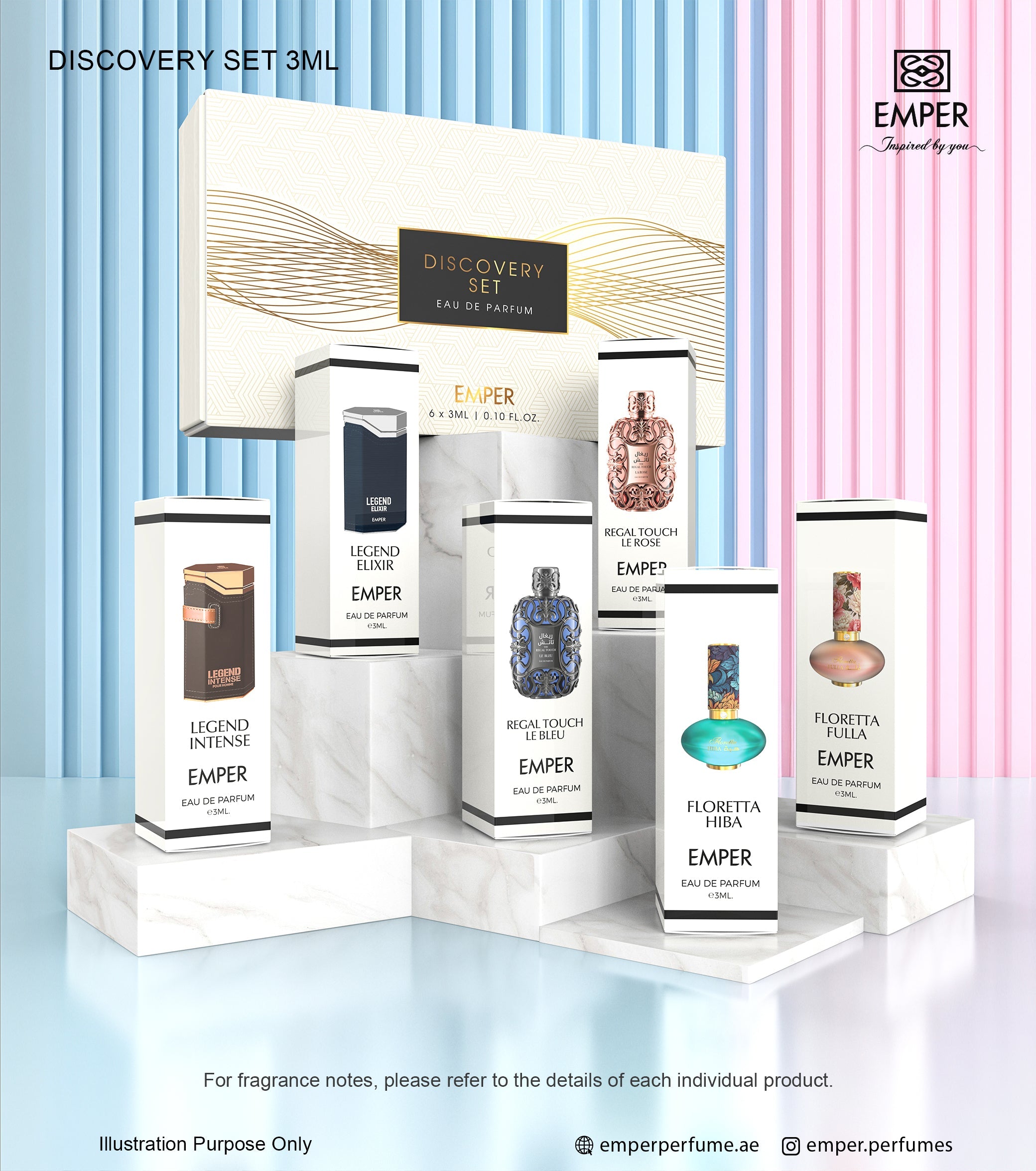 5 x Emper 3ML DISCOVERY SET 5
