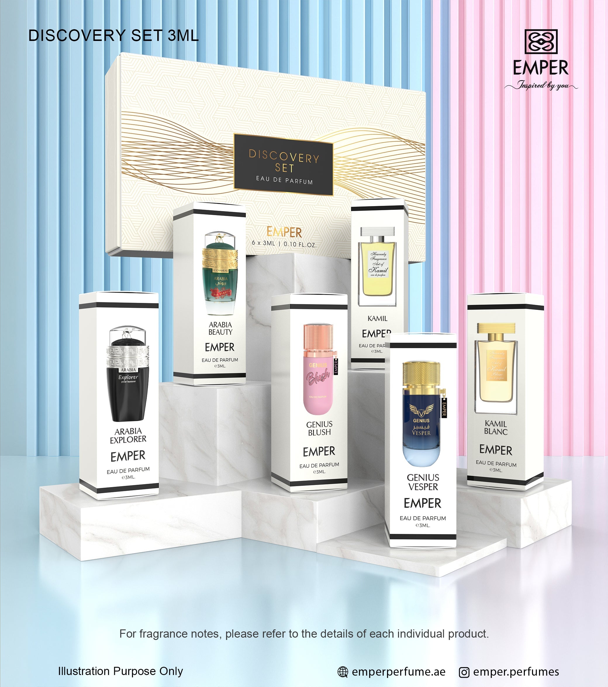 5 x Emper 3ML DISCOVERY SET 5