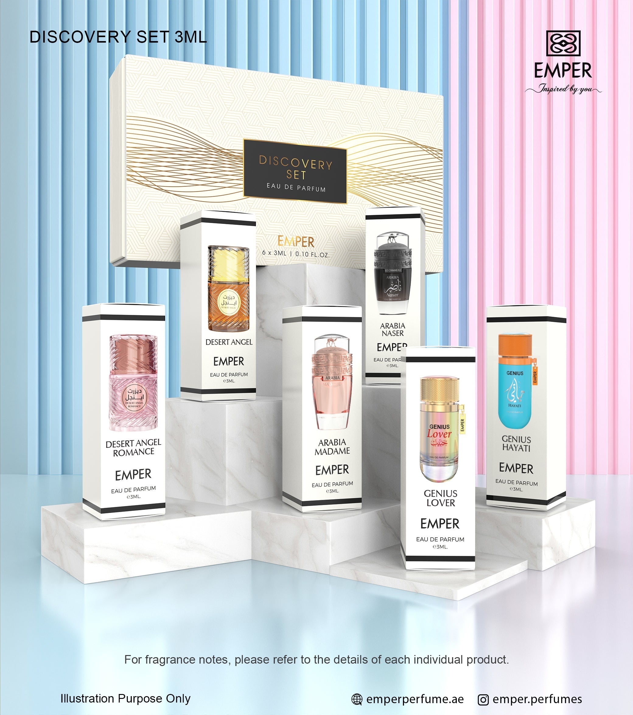 5 x Emper 3ML DISCOVERY SET 5
