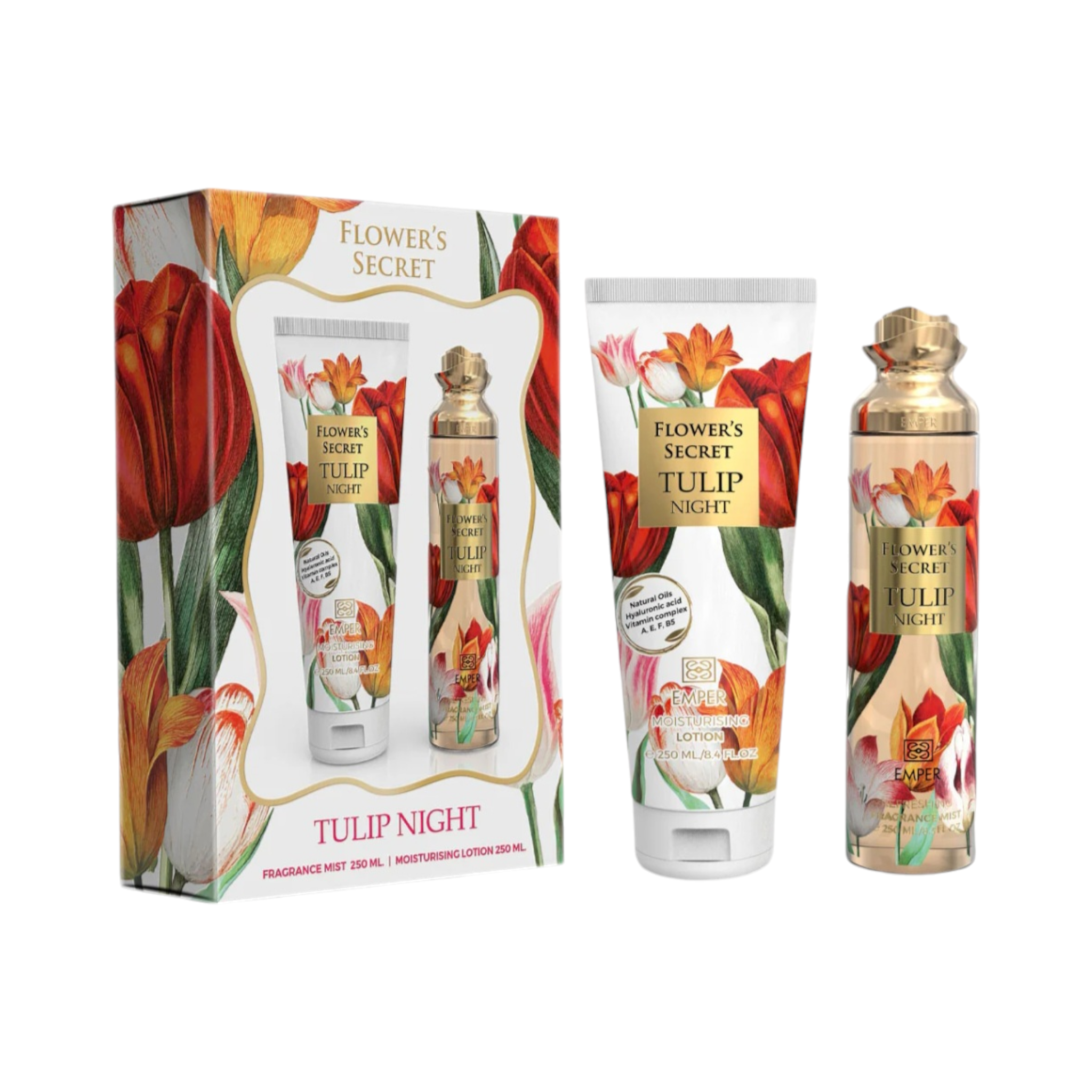 Emper Gift Set Flower'S Secret Tulip Night - gift-set-2-in-1ML - BEAUTY PLATZ