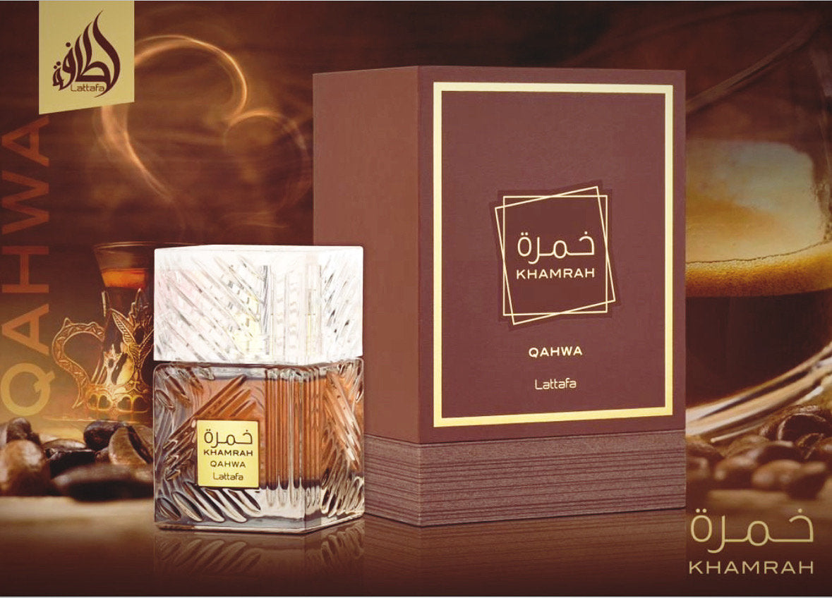 Entdecken Sie Lattafa Khamrah Qahwa, ein orientalisches Kaffee-Parfum für Sie und Ihn. Ein würziger und langanhaltender Gourmand-Duft mit Kardamom, Praline und arabischem Kaffee. Jetzt online bei BPlatz.de kaufen.