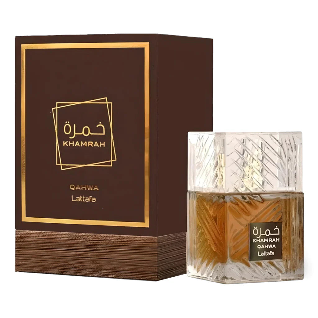Entdecken Sie Lattafa Khamrah Qahwa, ein orientalisches Kaffee-Parfum für Sie und Ihn. Ein würziger und langanhaltender Gourmand-Duft mit Kardamom, Praline und arabischem Kaffee. Jetzt online bei BPlatz.de kaufen.